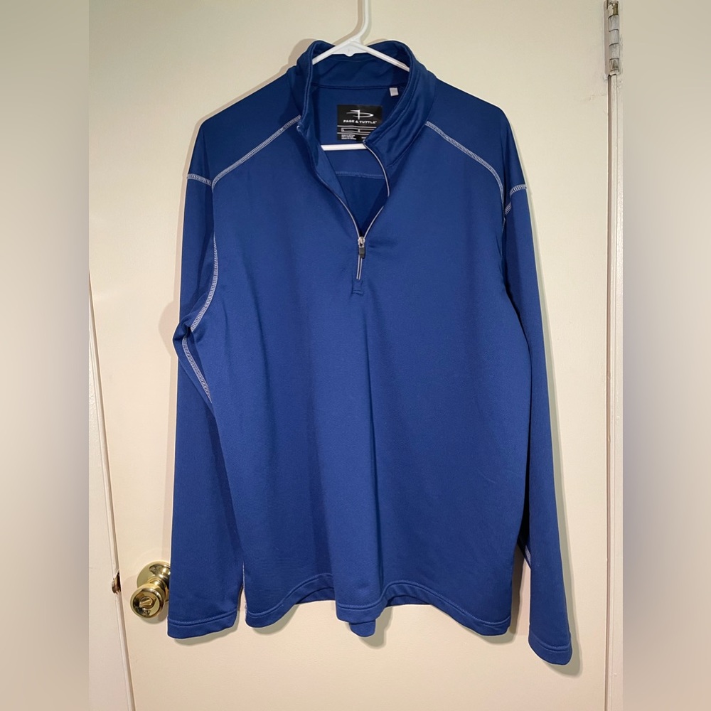 Page & Tuttle 1/4 zip pullover men’s large blue